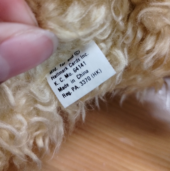 ✓VTG Hallmark Christmas Stuffed Merrily Bear w/ Snowman Coat + Bow Headband 11in - Picture 9 of 13